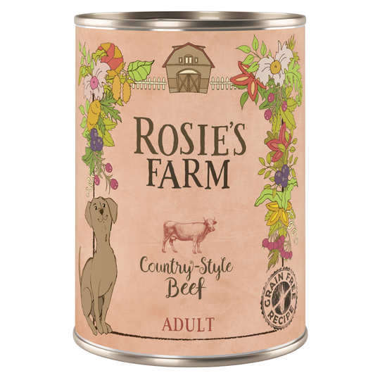 Ekonomipack: Rosie's Farm Adult 24 x 400 g - Beef