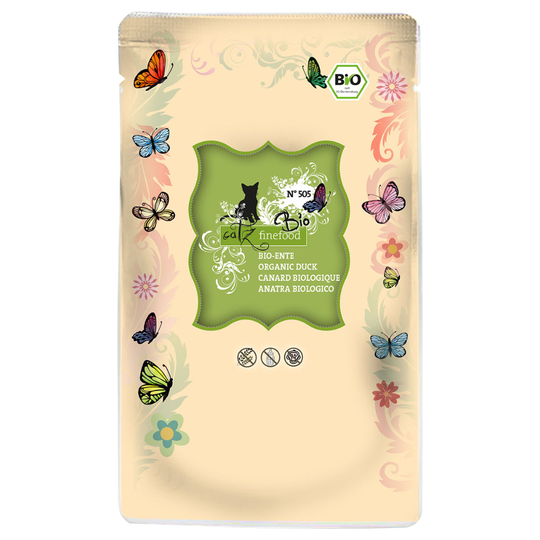 catz finefood Bio i portionspåse 12 x 85 g - No.505 Ekologisk anka