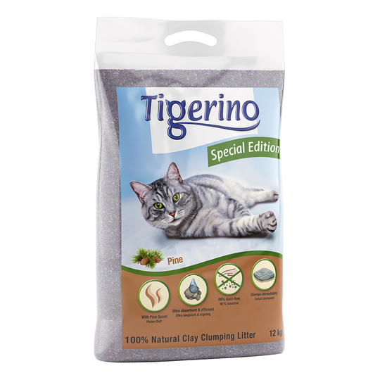 Tigerino Special Edition - Pine Scent - Ekonomipack: 2 x 12 kg