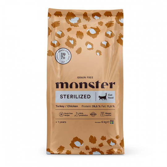 Monster Cat Adult Grain Free Sterilized Turkey & Chicken (6 kg)