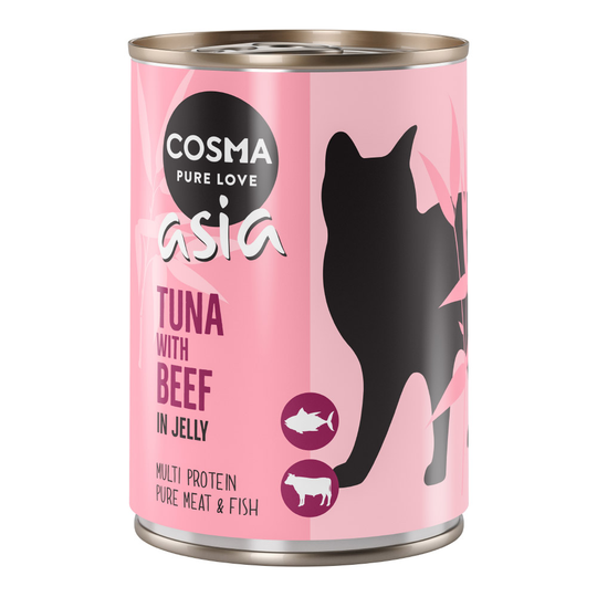 12 x 400 g Cosma Original & Cosma Asia till sparpris! - Asia Tonfisk & nötkött