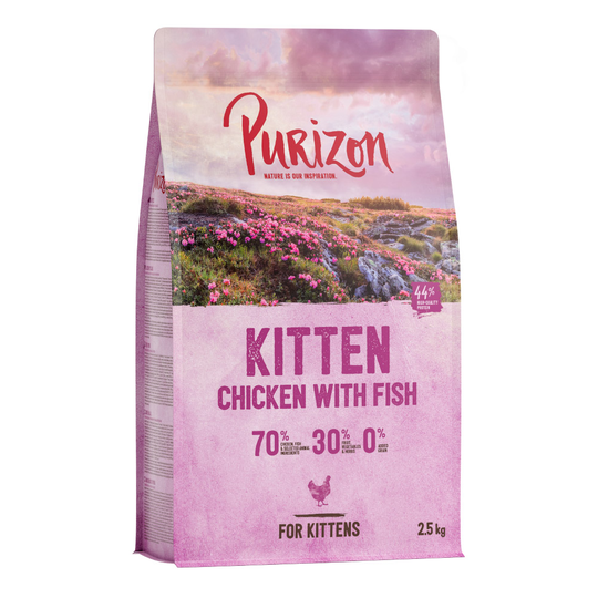 2,5 kg till extra lågt sparpris! Purizon torrfoder katt - Kitten Chicken & Fish