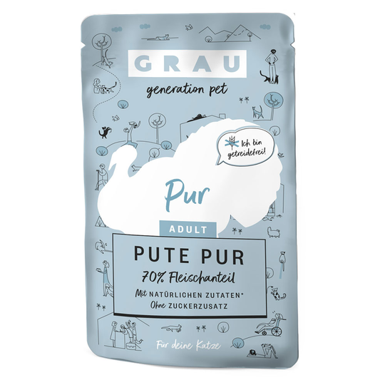 GRAU Gourmet Happen 16 x 125 g - Kalkon pur