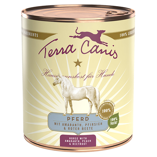 Ekonomipack: Terra Canis 12 x 800 g Häst med amarant, persika & rödbeta