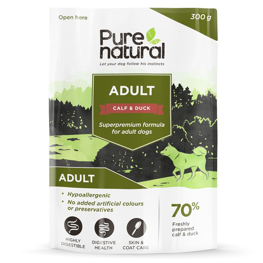 Purenatural Dog Adult Calf & Duck 300 g