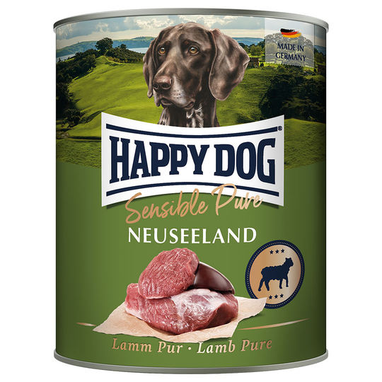 Ekonomipack: Happy Dog Sensible Pure 24 x 800 g - New Zeeland (lamm pur)