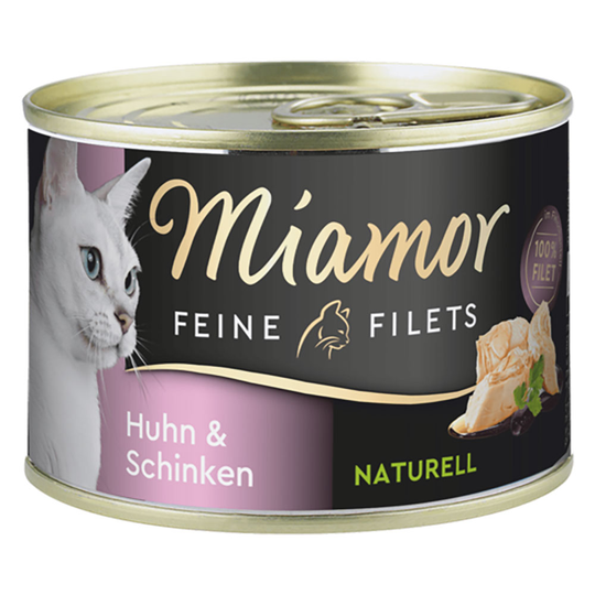 Miamor Fine Filets Naturelle 6 x 156 g - Kyckling & skinka
