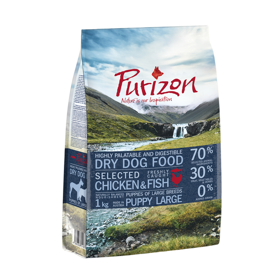2 x 1 kg Purizon torrfoder till sparpris! - Puppy Large