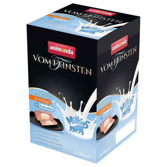 Animonda Vom Feinsten Adult Milkies 6 x 100 g - Fjäderfä & grädde