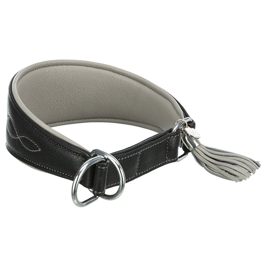 Trixie Active Comfort halsband för vinthundar svart/grått - Stl. S: 27-35 cm halsomfång, B 55 mm