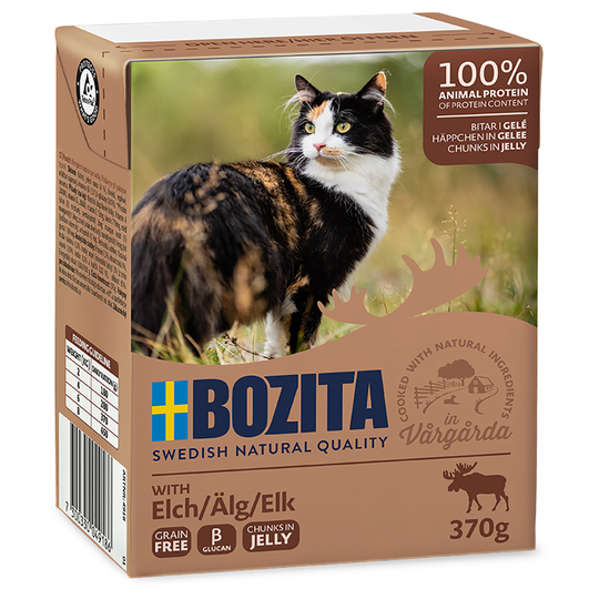 6 x 370 g Bozita bitar i gelé eller sås till sparpris! - Älg i gelé