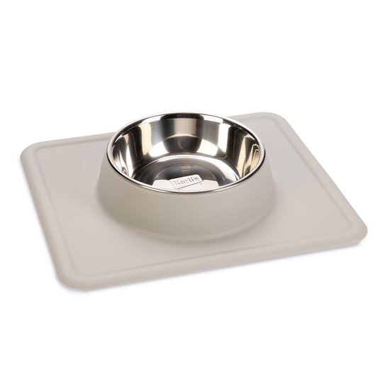 Karlie Dex Silikon hundskål - 350 ml, Ø 14 cm ljusgrå