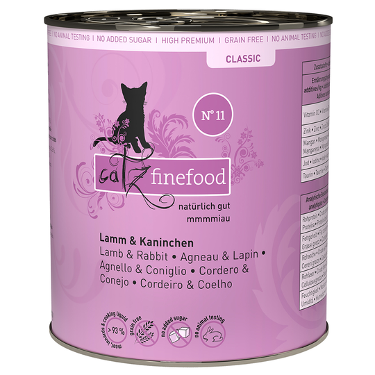 catz finefood på burk 6 x 800 g - Lamm & kanin