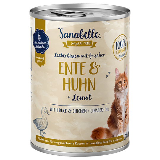 Ekonomipack: Sanabelle All Meat 12 x 400 g Anka & kyckling