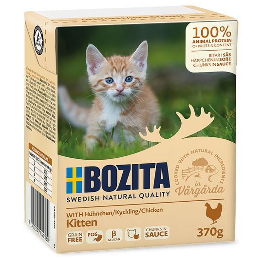 6 x 370 g Bozita bitar i gelé eller sås till sparpris! - Kitten Kyckling i sås