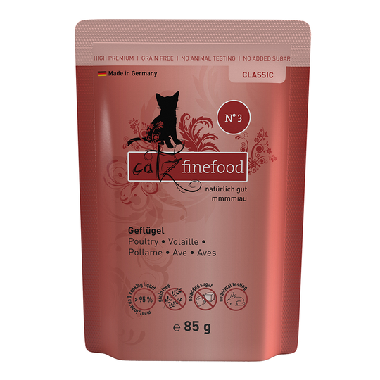 Ekonomipack: catz finefood portionspåse 64 x 85 g - Fjäderfä