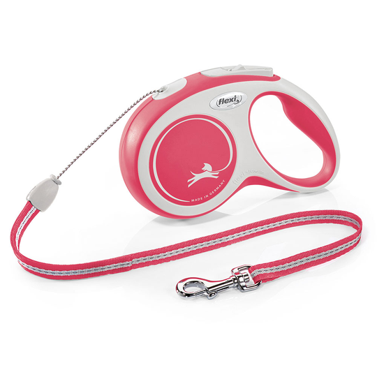 flexi New Comfort repkoppel rött, 8 m - M: upp till 20 kg