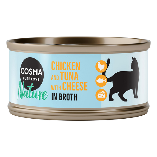 Ekonomipack: Cosma Nature 24 x 70 g Kyckling & tonfisk med ost