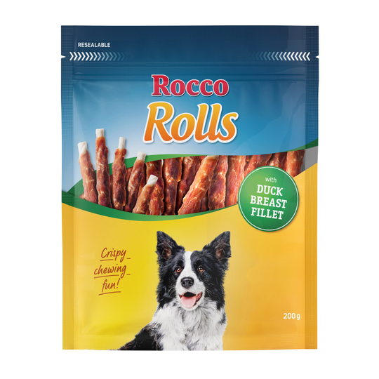 Ekonomipack: 6/12 x 200 g Rocco Rolls Ankbröstfilé 12 x 200 g