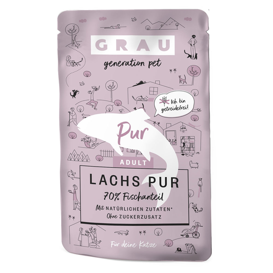 GRAU Gourmet Happen 16 x 125 g - Lax pur