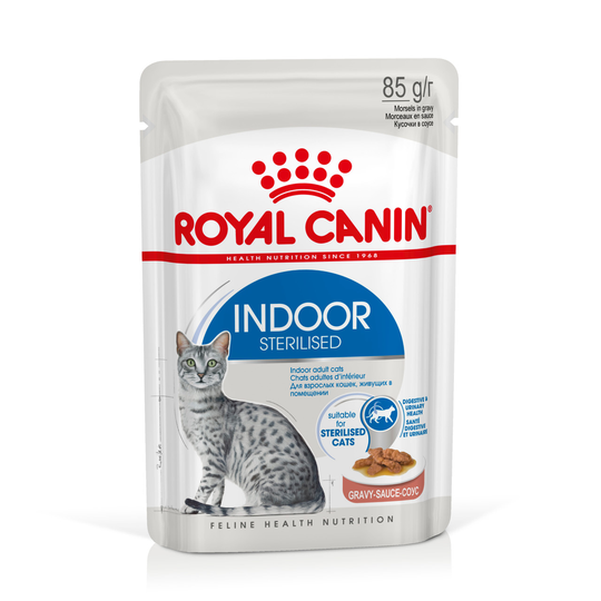 Indoor Sterilised Gravy Adult Våtfoder för katt - 12 x 85 g