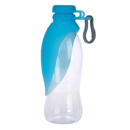 Smartpet dricksflaska med skål - 500 ml , blå