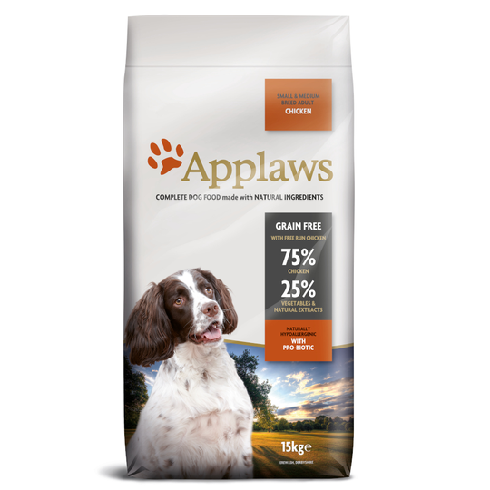 Ekonomipack: 2 stora påsar Applaws hundfoder till lågpris! - Adult Small & Medium Breed Chicken (2 x 15 kg)