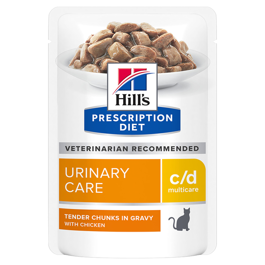 Ekonomipack: Hill's Prescription Diet Feline 48 x 85 g portionspåsar - 85 g c/d Multicare Chicken i portionspåse