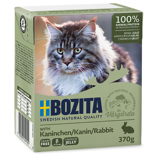 6 x 370 g Bozita bitar i gelé eller sås till sparpris! - Kanin i gelé