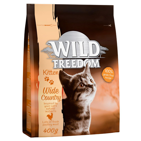 400 g Wild Freedom torrfoder till prova-på-pris! - Kitten Wide Country - Poultry