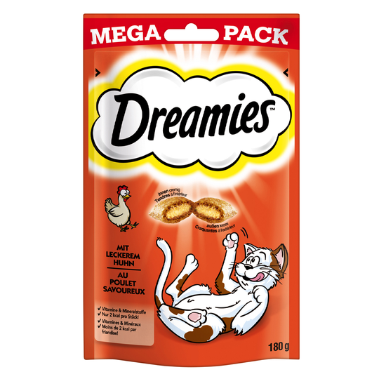 Dreamies Cat Treats Big Pack 180 g - Kyckling (180 g)