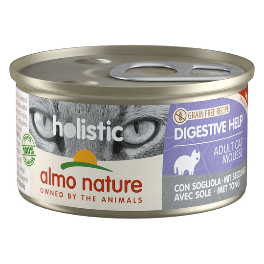 Ekonomipack: Almo Nature Holistic Specialised Nutrition 24 x 85 g - Digestive Help med sjötunga