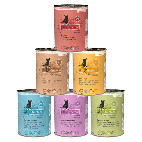 Ekonomipack: catz finefood på burk 12 x 400 g - Blandpack I
