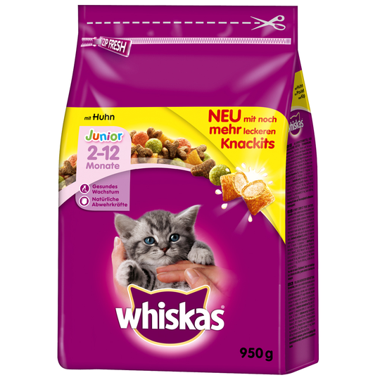 Whiskas Junior Kyckling - Ekonomipack: 2 x 1,9 kg