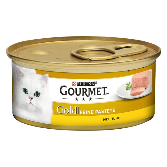 Blandpack Gourmet Gold Fine Paté 48 x 85 g - Blandpack: Lamm, Anka, Tonfisk, Kyckling