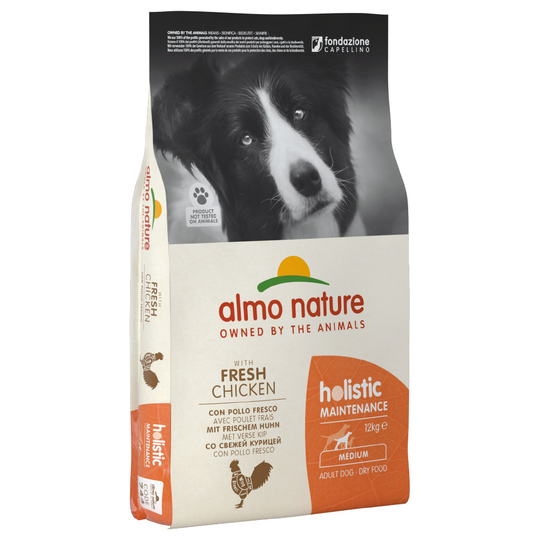 Almo Nature Holistic Adult Medium Kyckling & ris - 12 kg