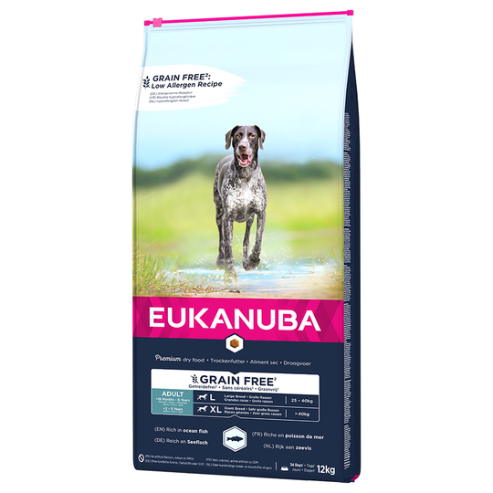 Eukanuba Grain Free Adult Large Dogs Salmon - Ekonomipack: 2 x 3 kg