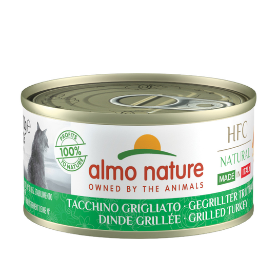 Ekonomipack: Almo Nature HFC Natural Made in Italy 24 x 70 g - Grillad kalkon