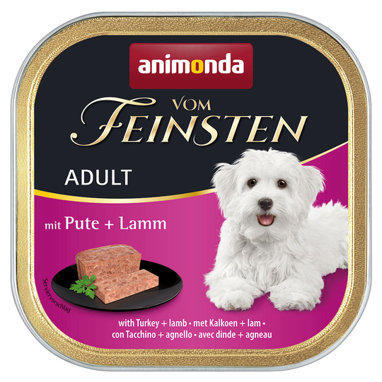 Ekonomipack: 48 x 150 g Animonda vom Feinsten - Adult spannmålsfritt: Kalkon & lamm