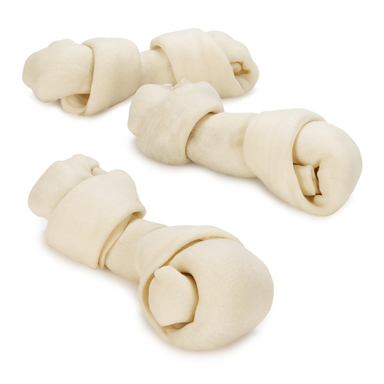 Barkoo knutna tuggben, natur - 3 st à ca 16 cm
