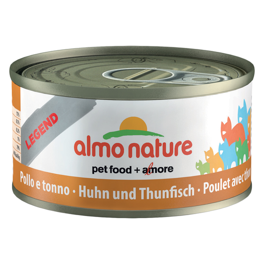 Superblandpack: 24 x 70 g Almo Nature Legend och 6 x 70 g Cosma Nature! - Kyckling & tonfisk + Cosma Nature provpack