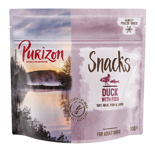 100 g Purizon Snacks hundgodis till prova-på-pris! - Anka & fisk