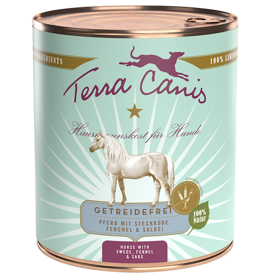 Terra Canis spannmålsfritt 6 x 800 g - Häst med kålrot, fänkål & salvia