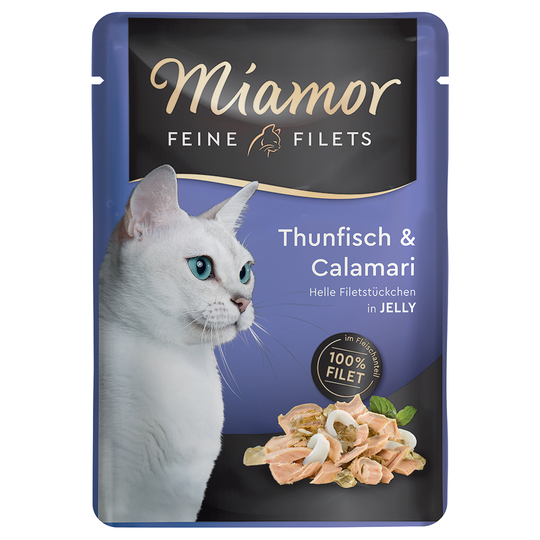 Miamor Fine Filets Pouch 6 x 100 g - Tonfisk & kalamari