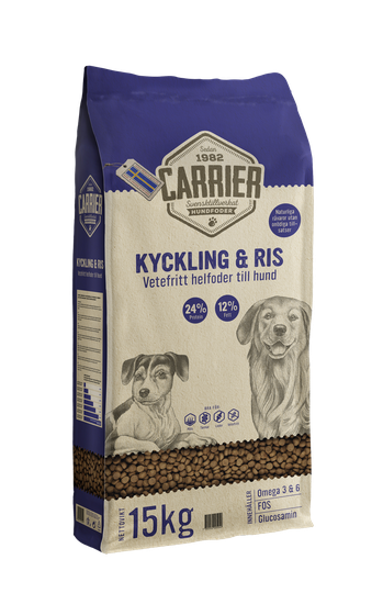 Kyckling & Ris Hundfoder - 15 kg