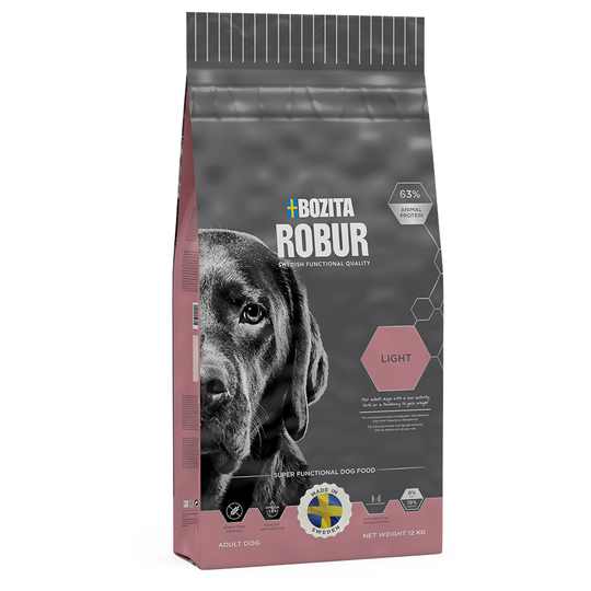 Ekonomipack: 2 x stora påsar Bozita Robur - Light (2 x 12 kg)