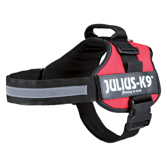 JULIUS-K9® Powersele - röd - Stl. 1: 66 - 85 cm bröstomfång
