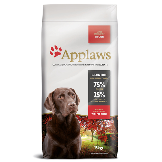 Ekonomipack: 2 stora påsar Applaws hundfoder till lågpris! - Adult Large Breed Chicken (2 x 15 kg)