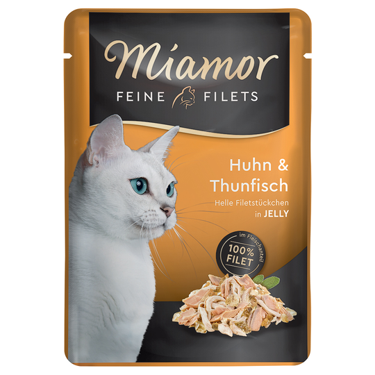 Ekonomipack: Miamor Fine Filets Pouch 24 x 100 g - Kyckling & tonfisk