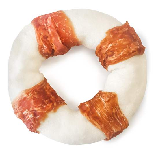 Limited Edition: Rocco Donut av nöthud - 3 x 2 st med kycklingkött (390 g)
